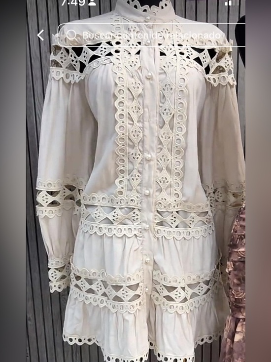 Dresses & Skirts - Ivory Crochet Lace Button dress
